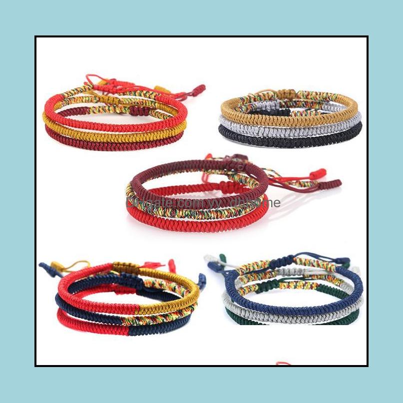 Charm Bracelets Jewelry Jln Mti-Colors Tibetan Buddhist Bracelet Handmade Knots Cotton Rope Lucky Buddhism For Man And Woman Drop Delivery 2
Charm Bracelets Jewelry Jln Mti-Colors Tibetan Buddhist Bracelet Handmade Knots Cotton Rope Lucky Buddhism For Man And Woman Drop Delivery 2