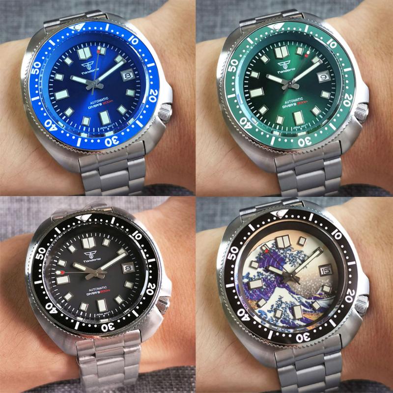 Wristwatches Tandorio PT5000 NH35 44mm 20Bar Automatic Men Watch Sapphire Glass Sunburst Dial C3 Lume Hands Auto Date Steel Band/Rubber Stra, Green-logo-rubber
Wristwatches Tandorio PT5000 NH35 44mm 20Bar Automatic Men Watch Sapphire Glass Sunburst Dial C3 Lume Hands Auto Date Steel Band/Rubber Stra, Green-logo-rubber