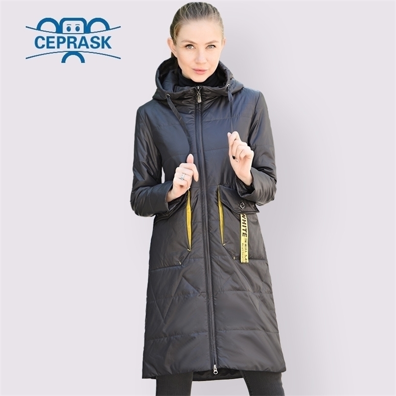 CEPRASK Spring Autumn Jacket Women Thin Cotton Parka Long Plus Size Hood Fashion Contrast Color Coat Cothes 201127, Dark gray
CEPRASK Spring Autumn Jacket Women Thin Cotton Parka Long Plus Size Hood Fashion Contrast Color Coat Cothes 201127, Dark gray