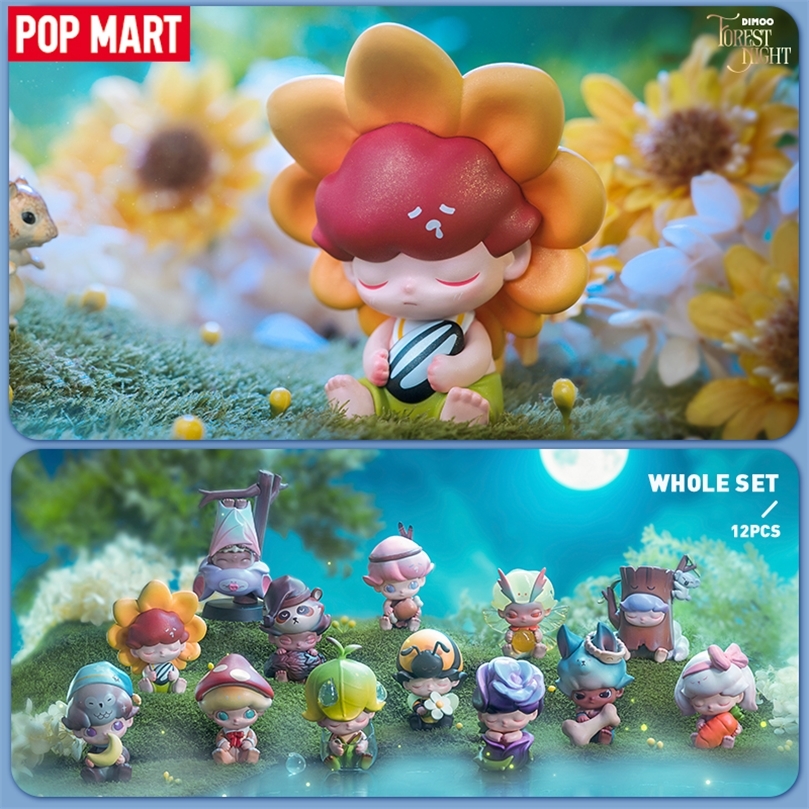 

POP MART Dimoo Forest Night Series Blind box Toys figure Action Figure Birthday Gift Kid Toy Mystery Box 220520, 1pc