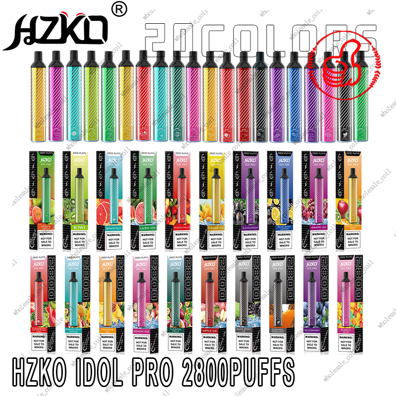 HZKO IDOL Pro Disposable Vape E Cigarettes 2800 Puffs 1500mAh Battery Pre-charged 9ML 20 Colors Device 5% IDOL MAX 100% Original
HZKO IDOL Pro Disposable Vape E Cigarettes 2800 Puffs 1500mAh Battery Pre-charged 9ML 20 Colors Device 5% IDOL MAX 100% Original