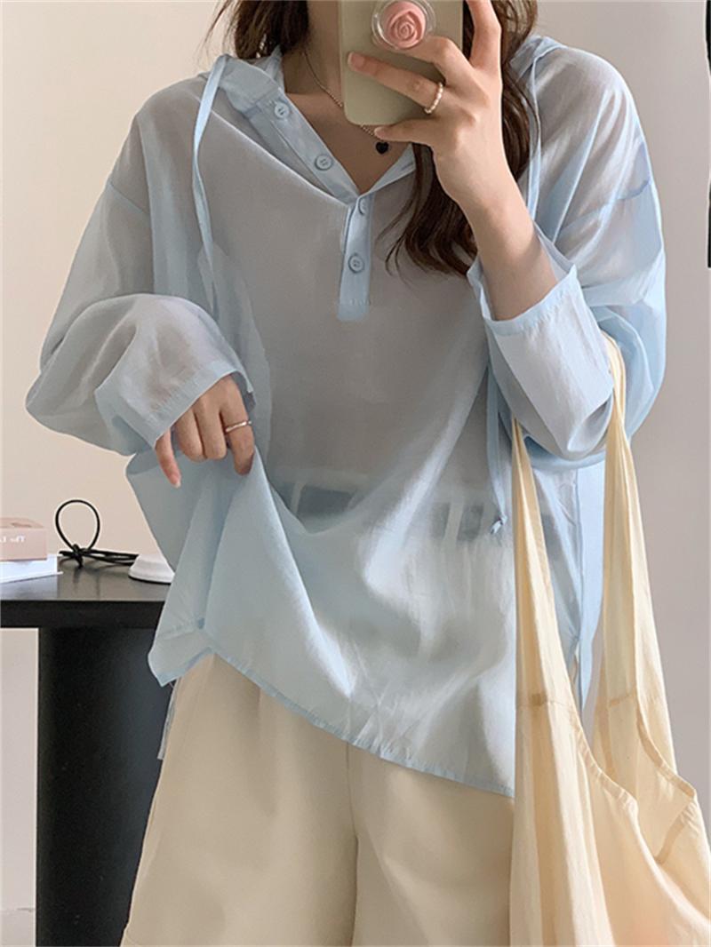 Women's T-Shirt HziriP Hooded Oversize Women Blouses Summer Full Sleeve Sunscreen Tops 2022 Casual Arrival Loose Office Lady Solid TopsWomen, White
Women's T-Shirt HziriP Hooded Oversize Women Blouses Summer Full Sleeve Sunscreen Tops 2022 Casual Arrival Loose Office Lady Solid TopsWomen, White