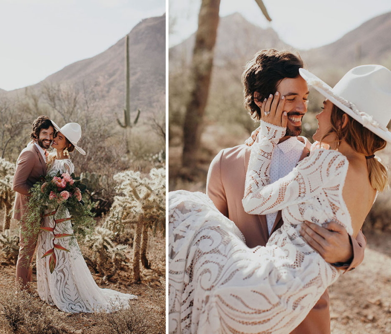 Long Sleeve Bohemian Mermaid Wedding Dresses Full Lace Backless Western Country Outdoor Farm Bridal dress vestido lorie