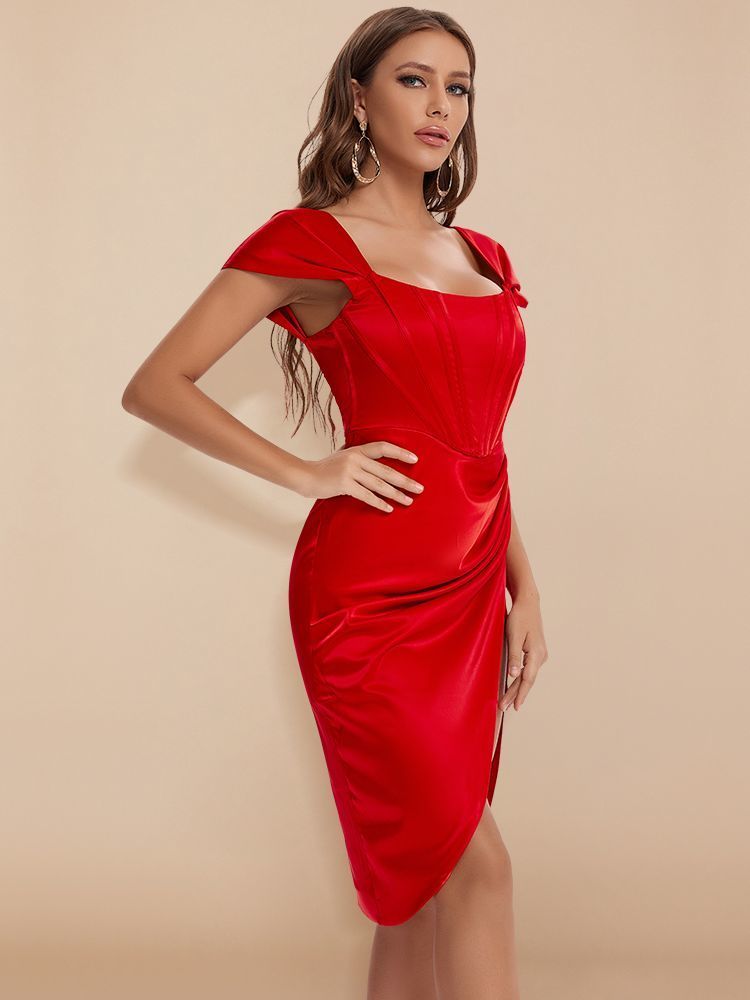 BEAUKEY Summer Arrival Sexy Long Bodycon Dresse Off Shoulder White Red Dress Party Club 220427