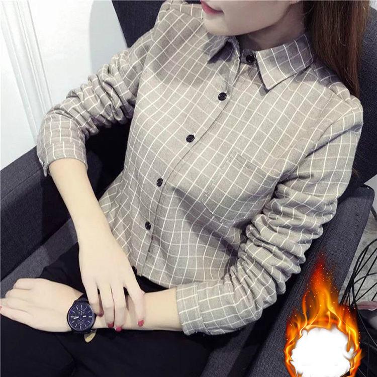 Women' Blouses & Shirts 2022 Fashionable Women Spring Autumn Flannel Long Sleeve Cotton Female Casual Plaid Warm Woolen Camisa A123, Dark grey
Women' Blouses & Shirts 2022 Fashionable Women Spring Autumn Flannel Long Sleeve Cotton Female Casual Plaid Warm Woolen Camisa A123, Dark grey