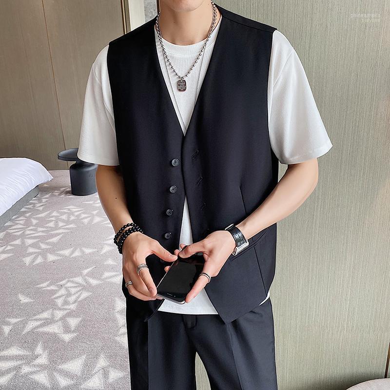 Men's Vests Men Korean Streetwear Fashion Casual Loose Blazer Vest Male Women Business Dress Sleeveless Suit Coat Waistcoat Man Phin22, Gray shorts
Men's Vests Men Korean Streetwear Fashion Casual Loose Blazer Vest Male Women Business Dress Sleeveless Suit Coat Waistcoat Man Phin22, Gray shorts