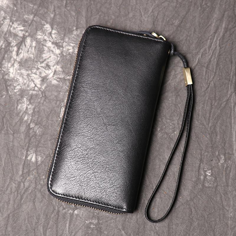 Wallets Soft Genuine Leather Men's Wallet Long Purse Coin Case For Mens Holder Cell Phone Clutch Bag Men MoneybagWallets, Black
Wallets Soft Genuine Leather Men's Wallet Long Purse Coin Case For Mens Holder Cell Phone Clutch Bag Men MoneybagWallets, Black