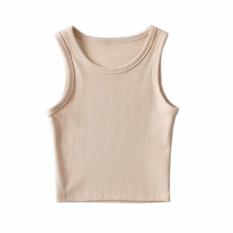 Slim Girls Bomb Cotton Tanks Summer Fashion Ladies Sexy Tops Vintage Women Knitted Solid Tank Female Chic Top Cute 220325