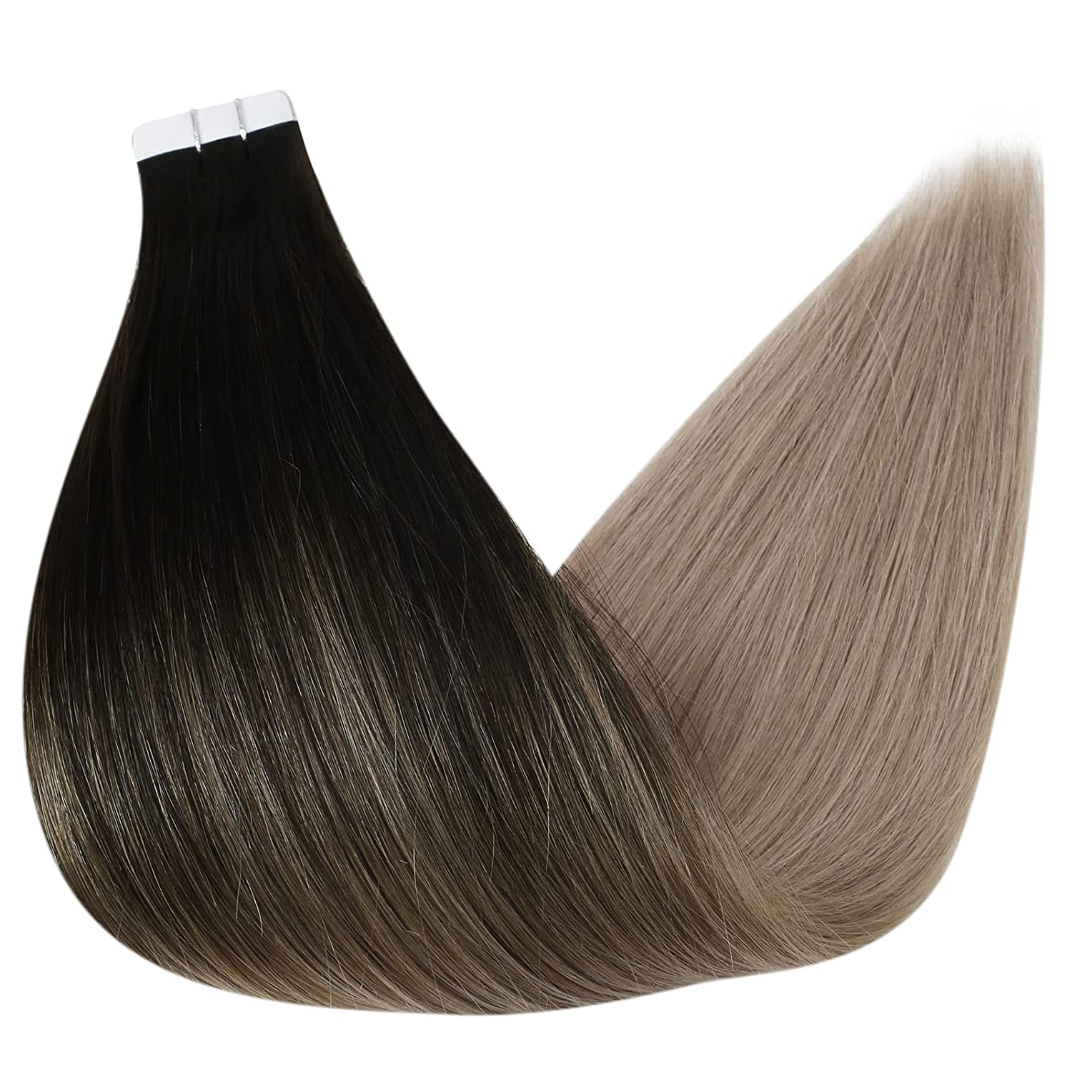 Balayage Tape in Human Hair Extensions Ombre color Skin Weft Invisible tape ins extension Full Head 100g/40pcs