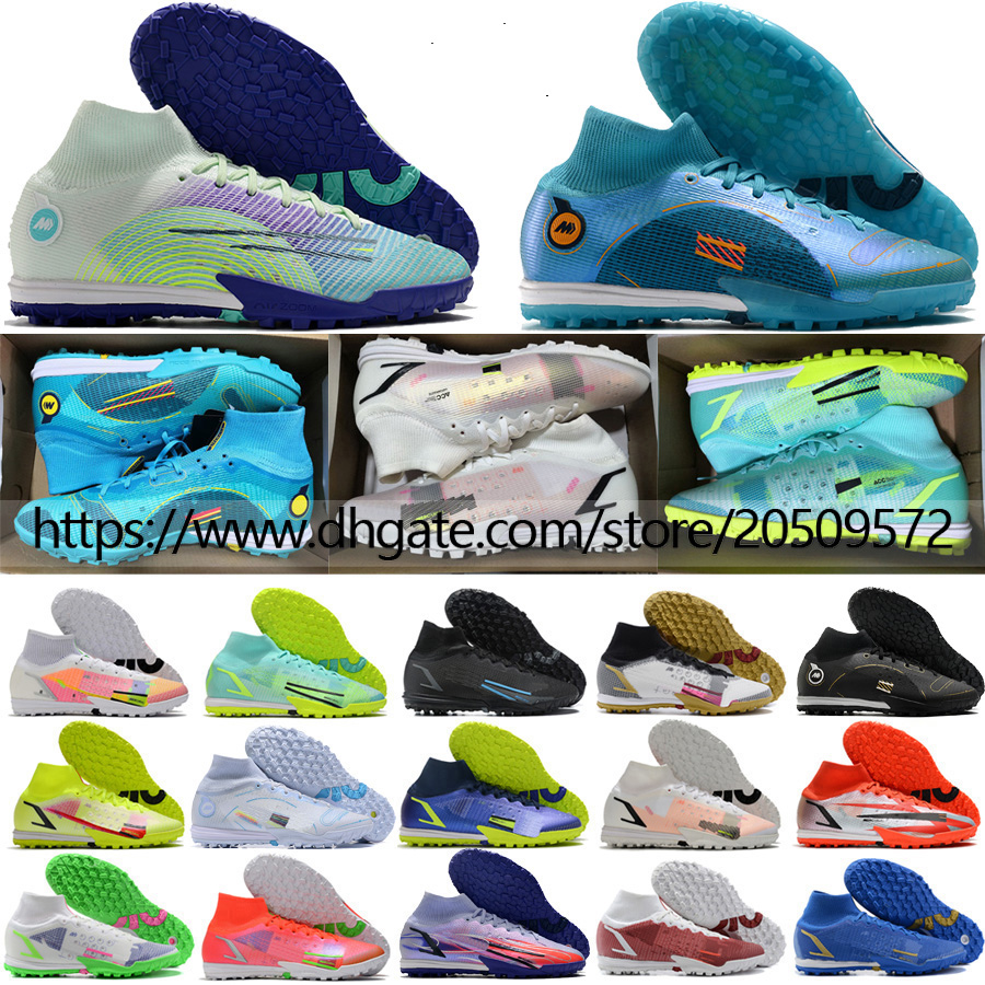 (Free Shipping+Bag) Mercurial Superfly 8 Elite TF Football Boots Mens Dream Speed 5 Turf Soccer Shoes Turquoise Black Blue Green White Purple Yellow Red Football Cleats 
(Free Shipping+Bag) Mercurial Superfly 8 Elite TF Football Boots Mens Dream Speed 5 Turf Soccer Shoes Turquoise Black Blue Green White Purple Yellow Red Football Cleats