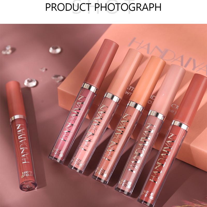 Lip Gloss 6pcs/set Matte Glaze Non-marking Moisturizing Liquid Stick Long Lasting Cosmetics Gift For Women Girls
Lip Gloss 6pcs/set Matte Glaze Non-marking Moisturizing Liquid Stick Long Lasting Cosmetics Gift For Women Girls