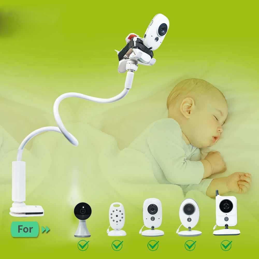 Multifunction Universal Camera Holder Stand for Baby Monitor Mount on Bed Cradle Adjustable Long Arm Bracket