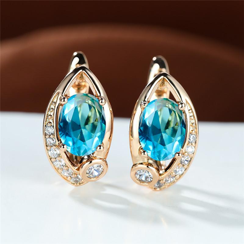 Hoop & Huggie Aqua Blue Zircon Earrings Pink Crystal Oval Stone Vintage Gold Color Wedding For Women Engagement JewelryHoop
Hoop & Huggie Aqua Blue Zircon Earrings Pink Crystal Oval Stone Vintage Gold Color Wedding For Women Engagement JewelryHoop