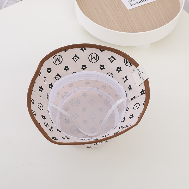 Summer Spring Cotton Baby Bucket Hat for Children Boy Girl Print Beach Cap Sun-resistant Visor Outdoor Fisherman Hat