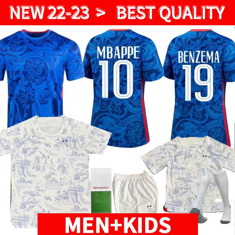 2022 2023 French soccer jersey club Full Sets 22 23 football shirt BENZEMA MBAPPE GRIEZMANN World POGBA cup GIROUD KANTE Maillot de foot equipe Maillots Men kids kit, Black
2022 2023 French soccer jersey club Full Sets 22 23 football shirt BENZEMA MBAPPE GRIEZMANN World POGBA cup GIROUD KANTE Maillot de foot equipe Maillots Men kids kit, Black