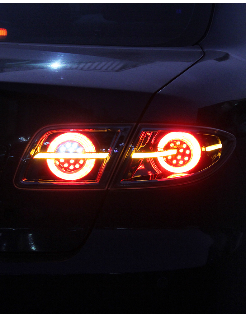 All LED Tail Lights For Mazda 6 Atenza 2004-2012 Rear Fog Brake Turn Signal Taillights Assembly Reversing Lamp