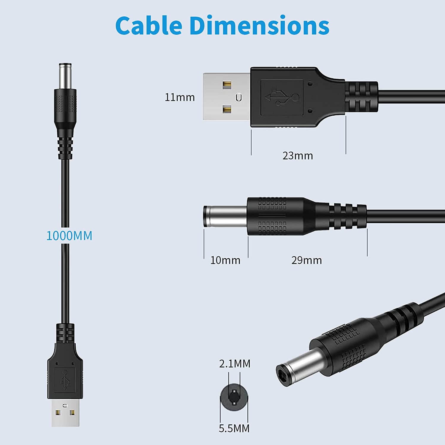 Power Cable 5V USB Charger Cord Replacement Adapter Compatible with a Various Types of HQ8505 Philips Norelco Shavers Electric Razor SURKER Clippers