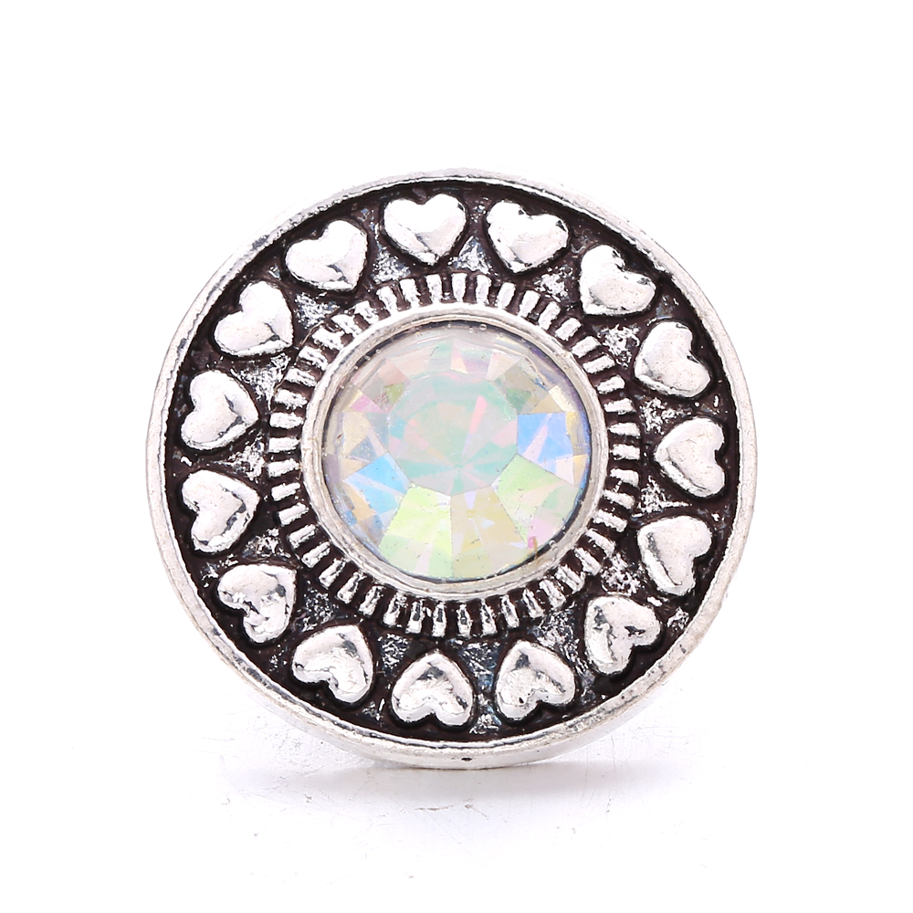 Metal Heart Shape Snap Button Clasps Jewelry findings 18mm Metal Snaps Buttons DIY earrings Necklace Bracelet jewelery ACC