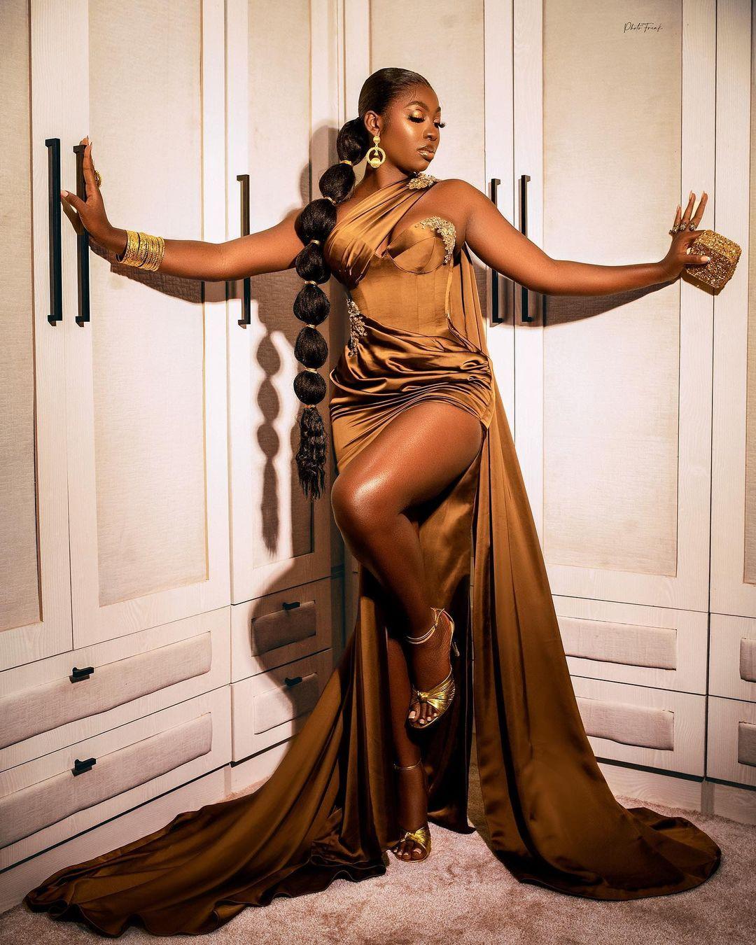 Plus Size Arabic Aso Ebi Brown Mermaid Prom Dresses Beaded Crystals Evening Formal Second Reception Birthday Engagement gown