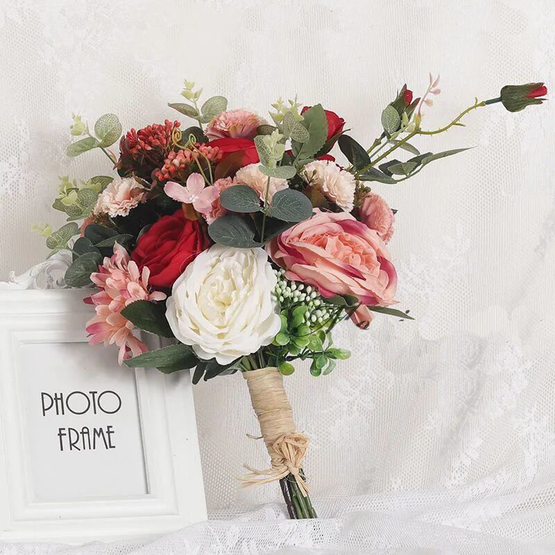 Hand flower forest is Korean-style holding flower living room bedroom decoration props simulation bouquet photo studio wedding photography travel phot