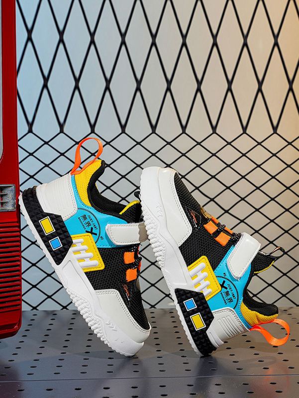 Boys Letter Graphic Colorblock Skate Shoes SHE