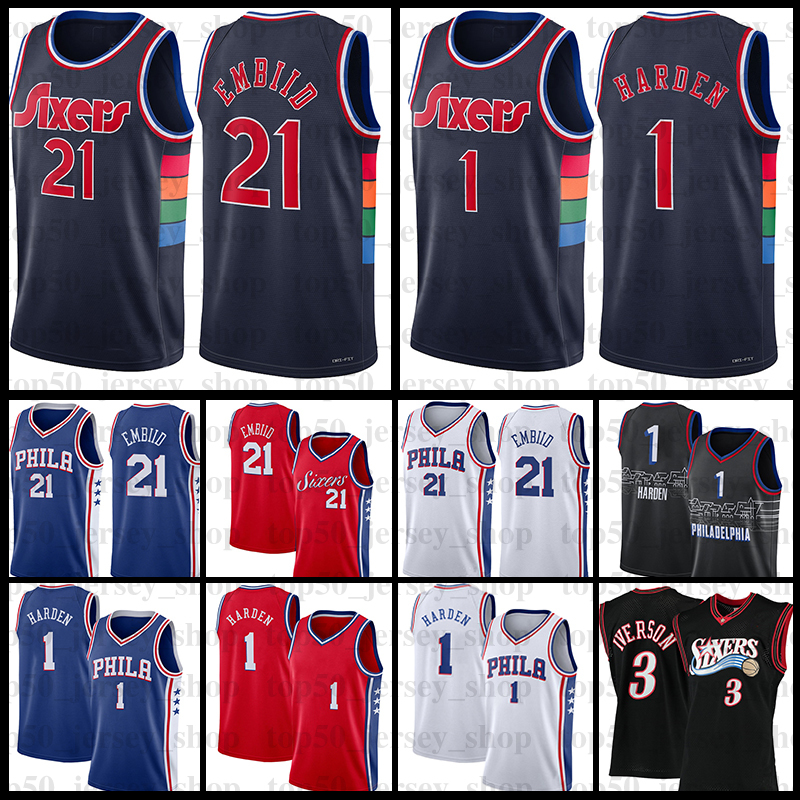 1 James Harden Joel 21 Embiid Basketball Jersey philadelphia''76ers''retro allen 3 iverson jerseys Julius 6 Erving Shirt 75th Anniversary, Men jersey
1 James Harden Joel 21 Embiid Basketball Jersey philadelphia''76ers''retro allen 3 iverson jerseys Julius 6 Erving Shirt 75th Anniversary, Men jersey