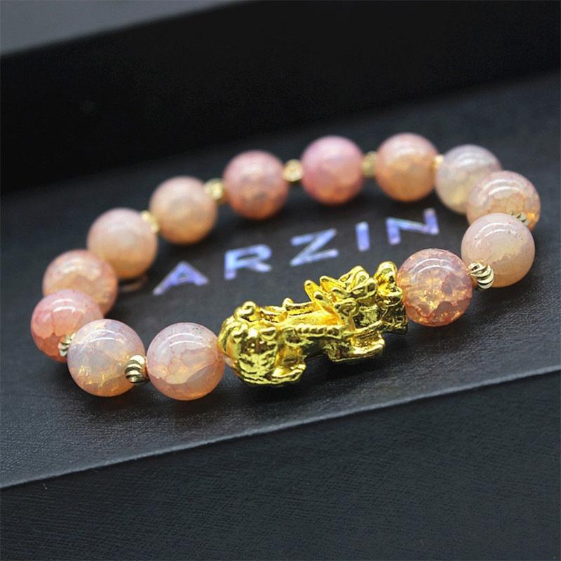 Link Chain Pixiu Cracked Imitation Agate Wealth And Good Luck Bracelet Pi Yao Beads Men Women Wristband Elastic Religious BraceletLink
Link Chain Pixiu Cracked Imitation Agate Wealth And Good Luck Bracelet Pi Yao Beads Men Women Wristband Elastic Religious BraceletLink