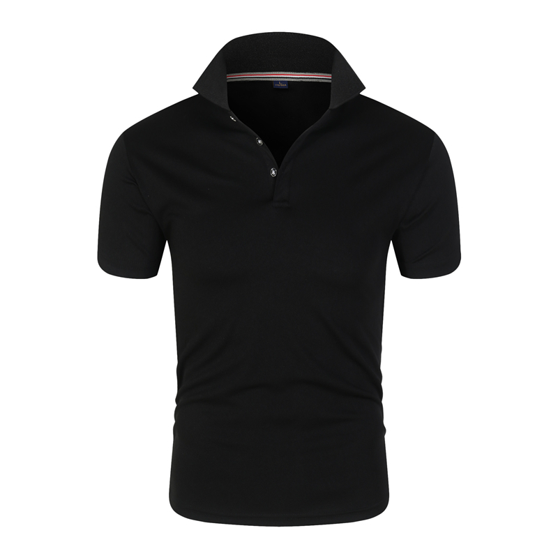 Men's Polo Shirt Casual Solid Color Lapel Cotton Blend Short Sleeve Formal Wear High-end Business -selling Men's 220525