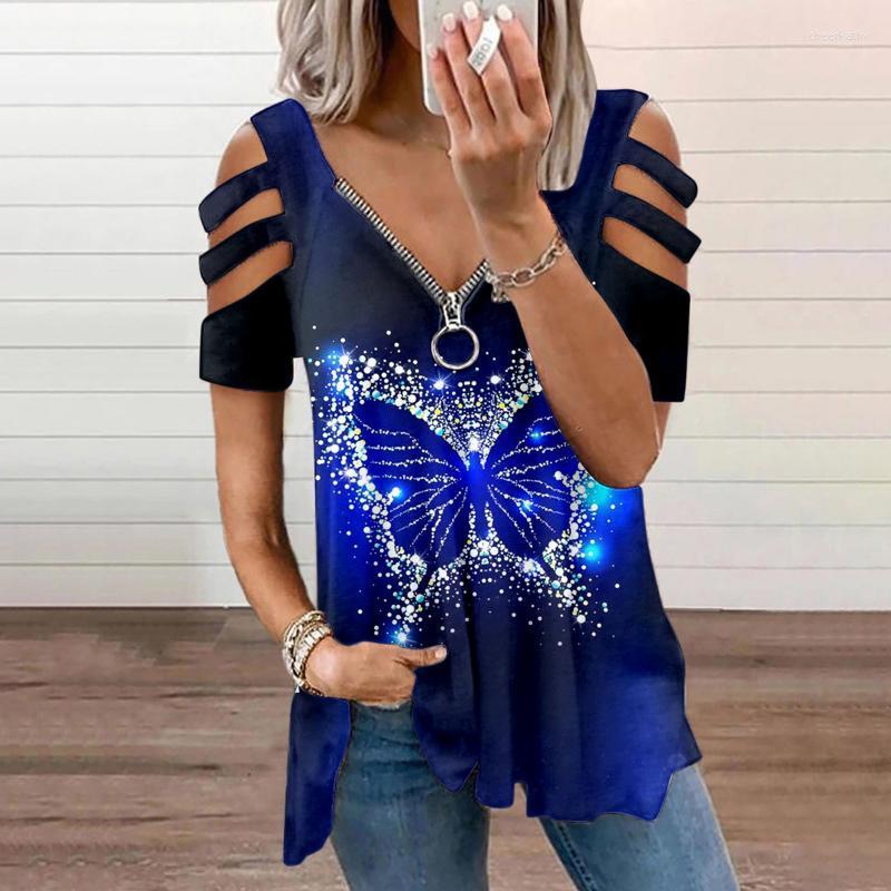 Women' Blouses & Shirts Elegant Zipper V Neck Blouse Womens Casual Printed Top Off Shoulder Short Sleeve Tee Shirt Blusas MujerWomen' Chee
Women' Blouses & Shirts Elegant Zipper V Neck Blouse Womens Casual Printed Top Off Shoulder Short Sleeve Tee Shirt Blusas MujerWomen' Chee