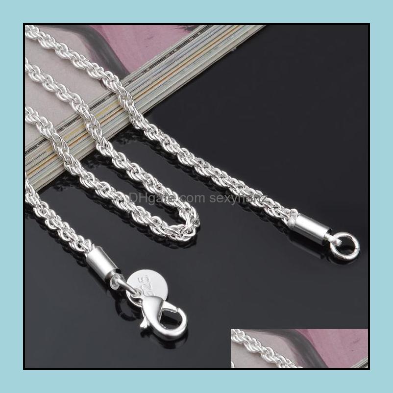 Chains Necklaces Pendants Jewelry M Sier Twist Chain Necklace Fashion Rope Link For Women Girl Men Wholesale 0089Ydh Drop Delivery 2021 Bp
Chains Necklaces Pendants Jewelry M Sier Twist Chain Necklace Fashion Rope Link For Women Girl Men Wholesale 0089Ydh Drop Delivery 2021 Bp