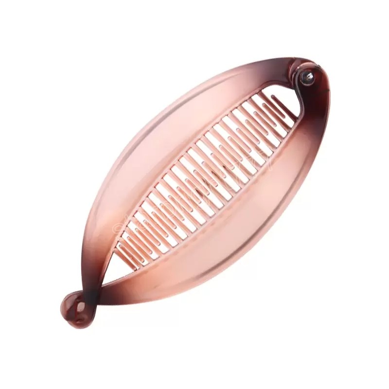 Women Transparent Plastic Hairpin Lady Fashion Handmade Horsetail Lentil Vertical Banana Hair Clips Multicolor
