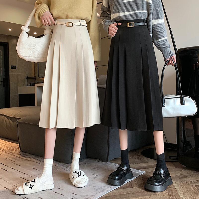 Skirts For A Long Time ~ Cloth Bust Skirt To Show Word Of Tall Waist Thin Pleated In Winter (send Belt), See chart
Skirts For A Long Time ~ Cloth Bust Skirt To Show Word Of Tall Waist Thin Pleated In Winter (send Belt), See chart