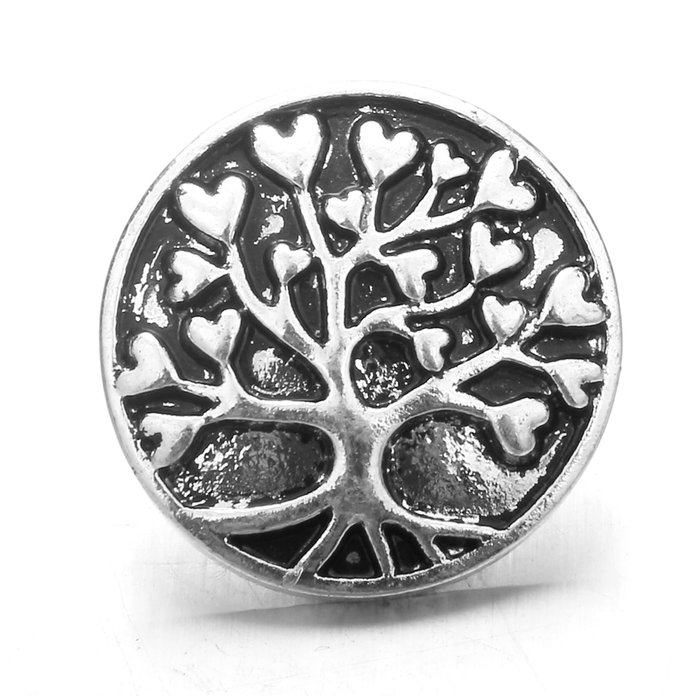 Metal tree Snap Button Clasps Jewelry findings 18mm Snaps Buttons DIY earrings Necklace Bracelet jewelery ACC