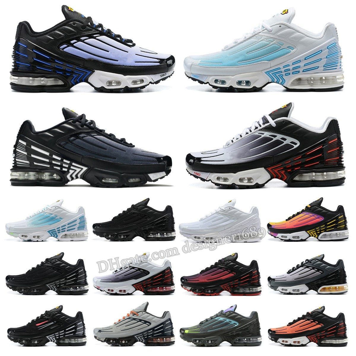 vapormax Running Shoes Women Mens TN Plus 3 Tuned III Grey White OG Black Light Bone Laser Blue Green Aqua Rainbow Red tns Trainers Tn3 Runners Sports Sneakers, Box
vapormax Running Shoes Women Mens TN Plus 3 Tuned III Grey White OG Black Light Bone Laser Blue Green Aqua Rainbow Red tns Trainers Tn3 Runners Sports Sneakers, Box