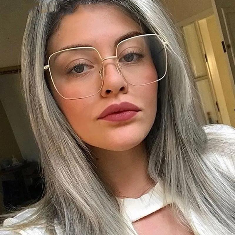 Fashion Sunglasses Frames 2022 Black Square Oversized Eyewear Frame Simplicity Glasses Women Retro Gold Flat Mirror Clear Lens
Fashion Sunglasses Frames 2022 Black Square Oversized Eyewear Frame Simplicity Glasses Women Retro Gold Flat Mirror Clear Lens