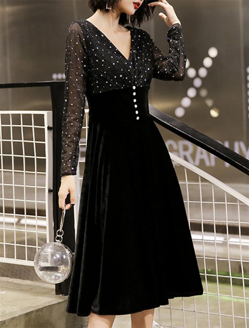 Party Dresses A-Line Glittering Elegant Homecoming Cocktail Dress V Neck Long Sleeve Length Velvet With Pleats BeadingParty DressesParty, Blue
Party Dresses A-Line Glittering Elegant Homecoming Cocktail Dress V Neck Long Sleeve Length Velvet With Pleats BeadingParty DressesParty, Blue