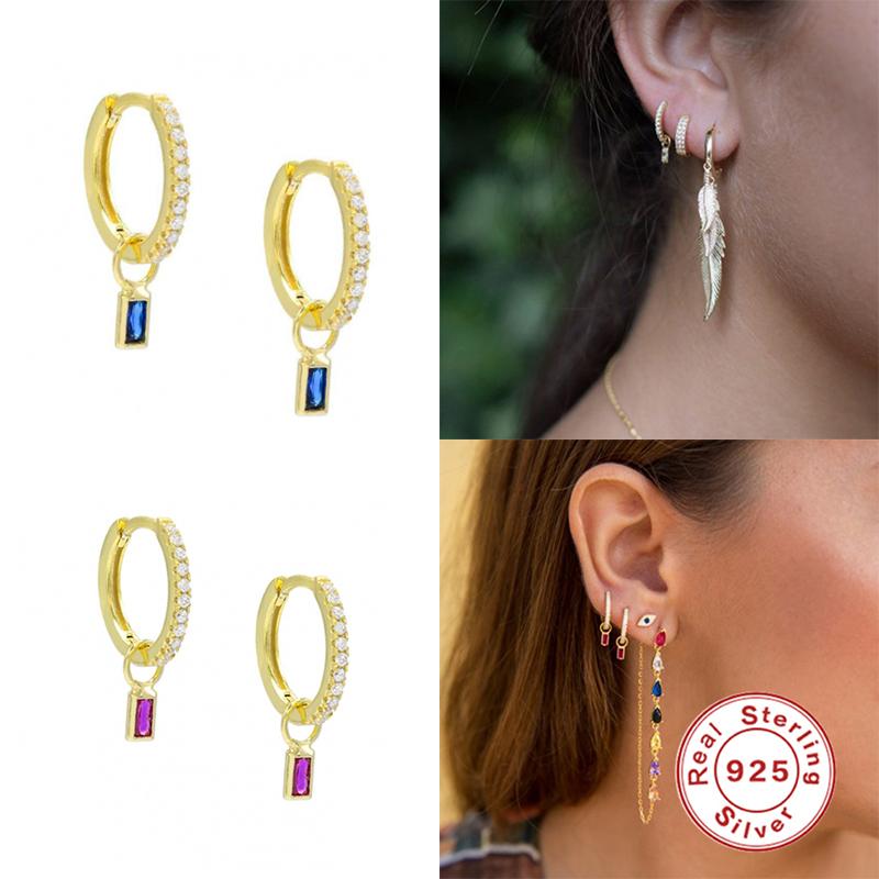Hoop & Huggie Aide 925 Sterling Silver Colorful Crystal Pendant Earrings For Women Gift Shiny Rectangle Zircon Earring Pendientes JewelryHoo
Hoop & Huggie Aide 925 Sterling Silver Colorful Crystal Pendant Earrings For Women Gift Shiny Rectangle Zircon Earring Pendientes JewelryHoo