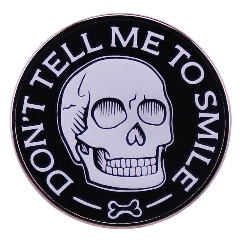don t tell me to smile Skeleton Enamel Pins Backpack Decorative Clothes Lapel Badges Creative Jewelry Brooch for Friends, As picture
don t tell me to smile Skeleton Enamel Pins Backpack Decorative Clothes Lapel Badges Creative Jewelry Brooch for Friends, As picture