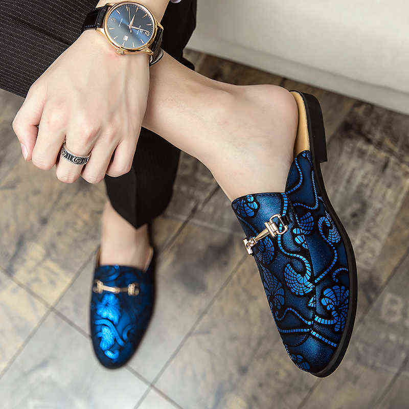 Dres Shoe 2022 Summer Luxury Men Half Buckle Loafer Leather Tiger Slipper Breathable Man Outdoor Mule Slide Instepper Casual Shoe 220729, X782 blue
Dres Shoe 2022 Summer Luxury Men Half Buckle Loafer Leather Tiger Slipper Breathable Man Outdoor Mule Slide Instepper Casual Shoe 220729, X782 blue