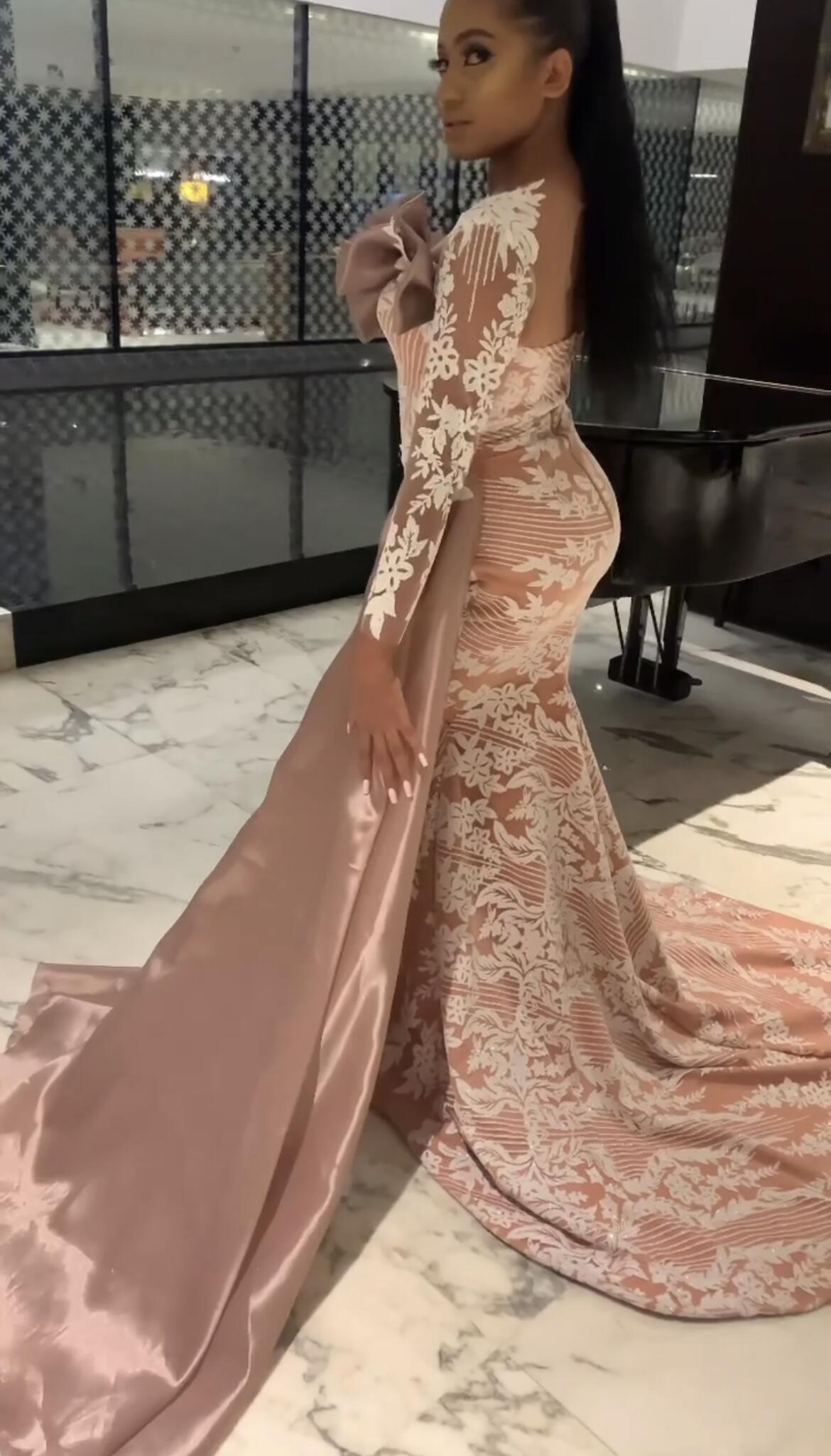 2022 Plus Size Arabic Aso Ebi Champagne Mermaid Lace Prom Dresses Sheer Neck Evening Formal Party Second Reception Birthday Engagement Gowns Dress ZJ2