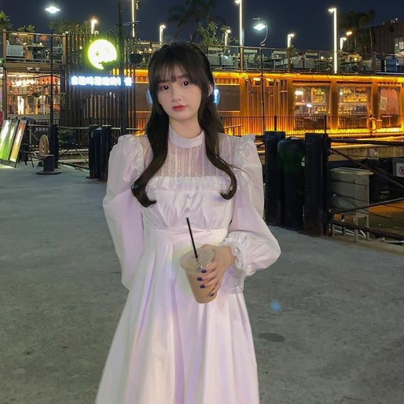 QWEEK Gothic Black Lace Dress Women Casual Elegant Party Midi Ruffle Long Sleeve Dress Emo Y2k Goth Clothes Spring Robes 220518