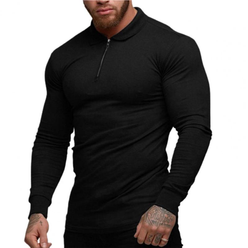 Men's T-Shirts Men Shirt Breathable Solid Color Slim Fit All Match Turn-down Collar Elastic Cuff Quick Dry Spring T-shirt For Home, Black
Men's T-Shirts Men Shirt Breathable Solid Color Slim Fit All Match Turn-down Collar Elastic Cuff Quick Dry Spring T-shirt For Home, Black