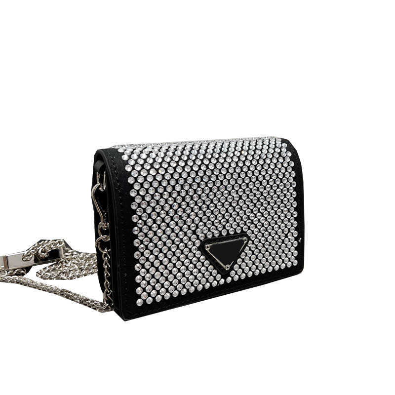 Luxury Designer Shiny Crossbody Mini Bags Rhinestone Silver Hardware Chain Adjustable Shoulder Strap Vanity Lovely Tiny Sacoche Card, Box
Luxury Designer Shiny Crossbody Mini Bags Rhinestone Silver Hardware Chain Adjustable Shoulder Strap Vanity Lovely Tiny Sacoche Card, Box