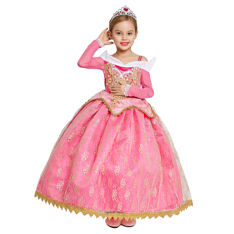 Girls Aurora Dress Halloween Cosplay Sleeping Beauty Princess Dresses Christmas Costume Party Birthday Gift 220721