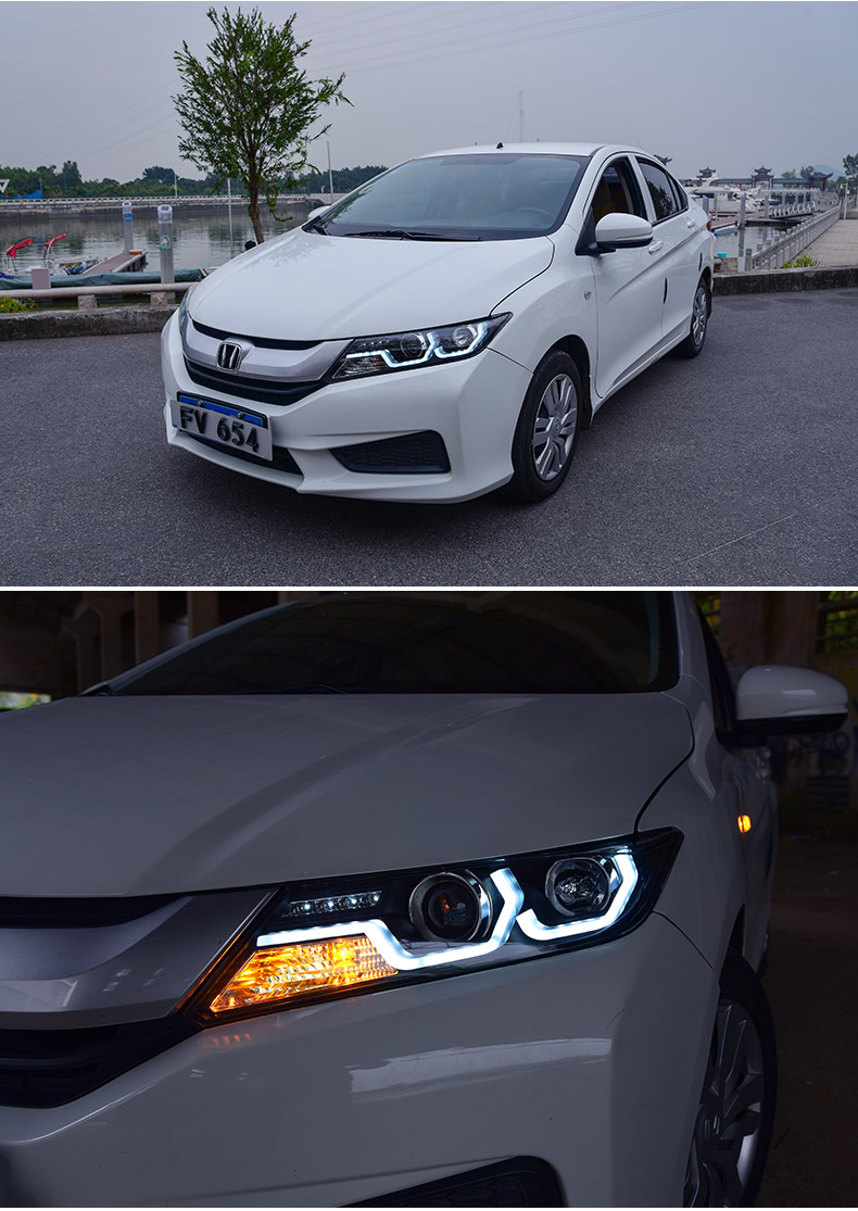 Car Styling Head Lamp For Honda City LED Headlight 14-18 Headlights City DRL Turn Signal High Beam Daytime Running Lights