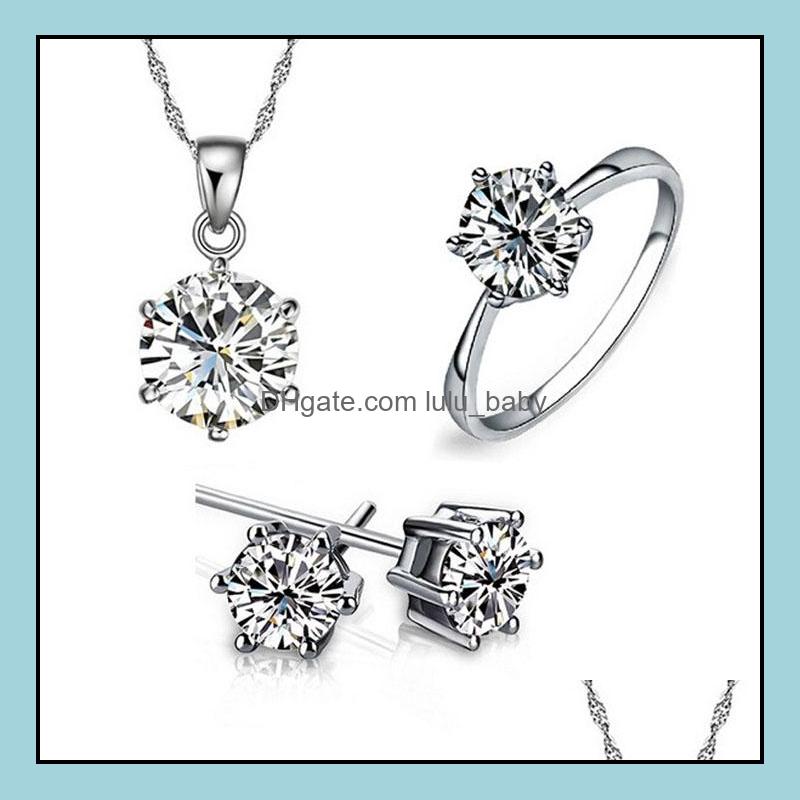 Earrings Necklace Jewelry Sets Sier New Fashion Crystal Pendants Necklaces Set For Women Girl Gift Wholesale 029Ld Drop Delivery 2021 Ks2G, Randomly send rings
Earrings Necklace Jewelry Sets Sier New Fashion Crystal Pendants Necklaces Set For Women Girl Gift Wholesale 029Ld Drop Delivery 2021 Ks2G, Randomly send rings