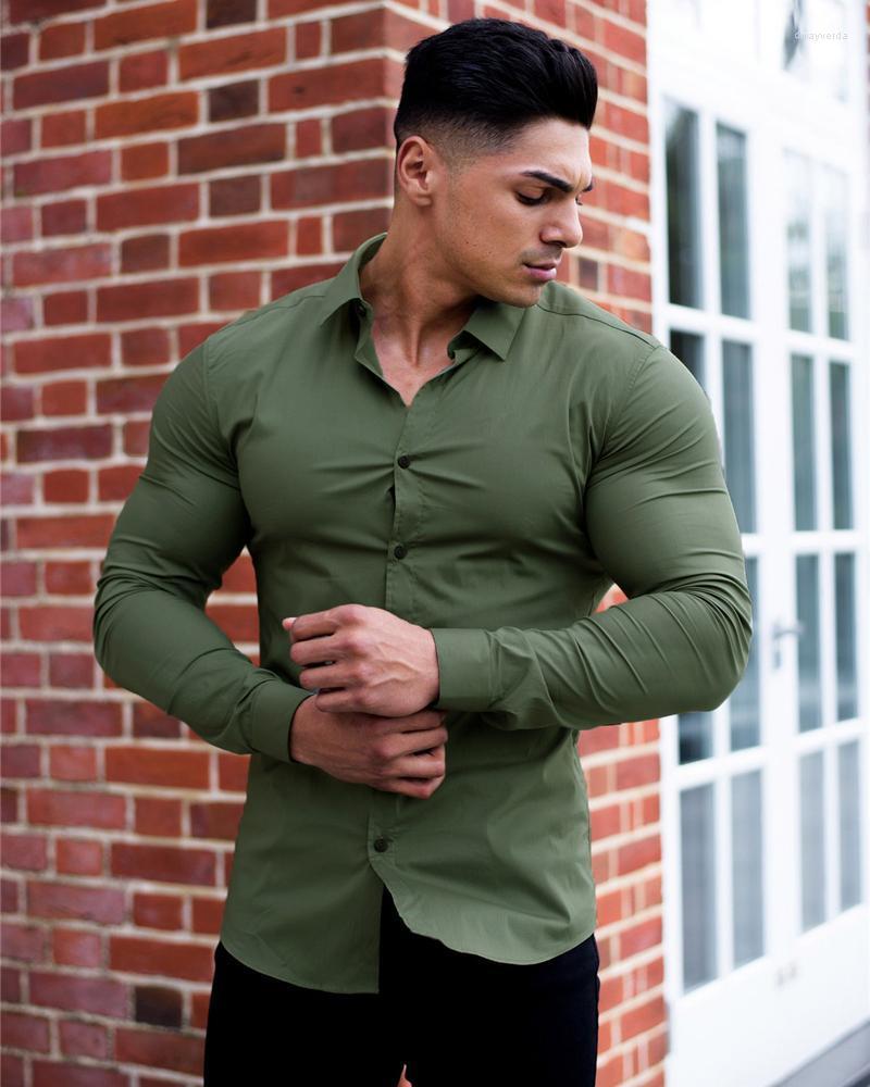 Men's Dress Shirts Autumn Fashion Long Sleeve Shirt Men Super Slim Fit Male Casual Social Business Brand Fitness Sports Clothing Dway22, Army green
Men's Dress Shirts Autumn Fashion Long Sleeve Shirt Men Super Slim Fit Male Casual Social Business Brand Fitness Sports Clothing Dway22, Army green