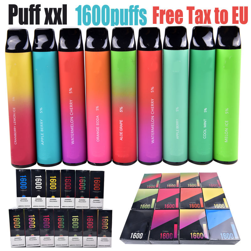 2022 Puff XXL Disposable Vapes Electronic Cigarette 1600 Puffs Vape Device 1000mah 6.5ml Pod 30 flavors Available E Cigs
2022 Puff XXL Disposable Vapes Electronic Cigarette 1600 Puffs Vape Device 1000mah 6.5ml Pod 30 flavors Available E Cigs
