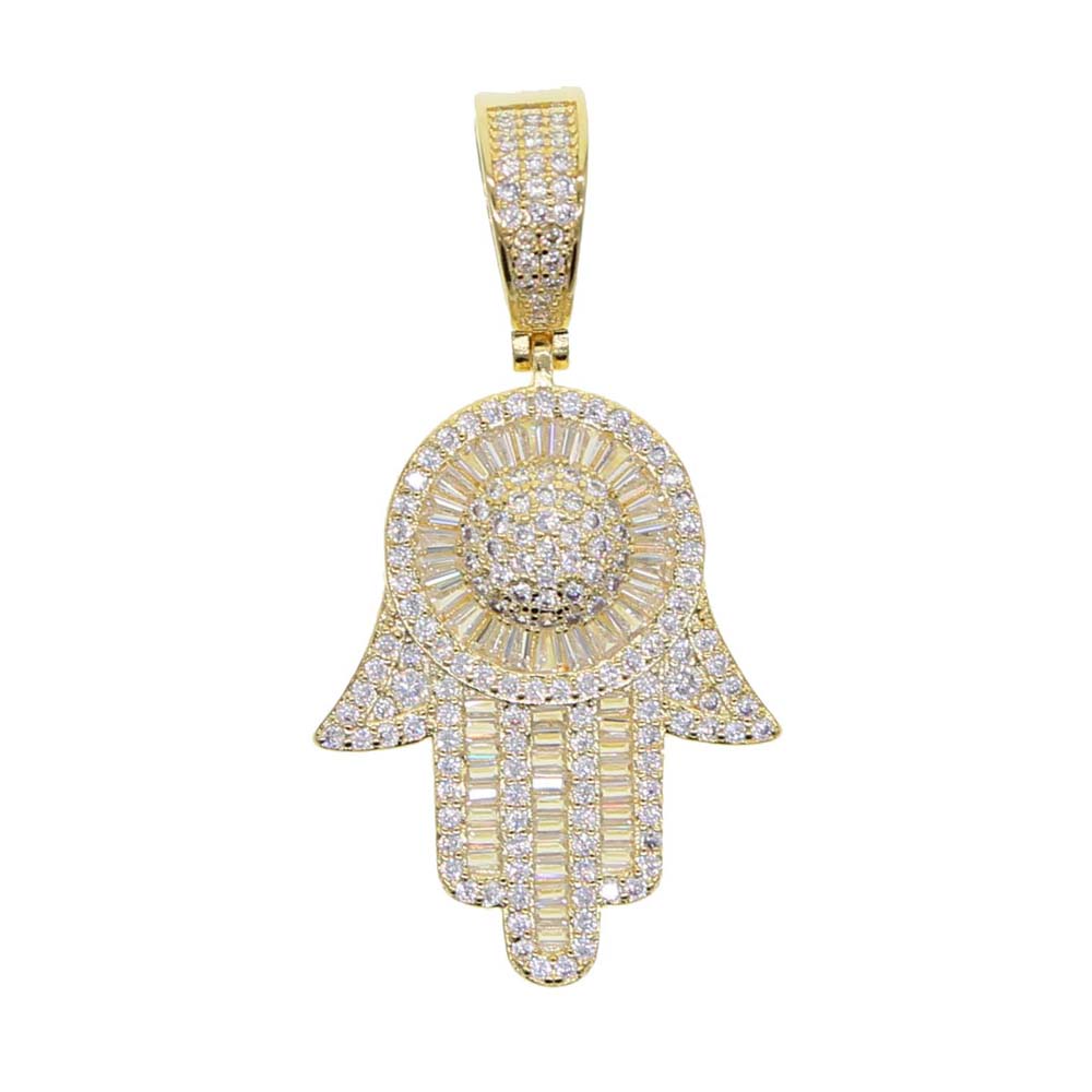 Eyes of the angel Fatima choker Necklace bead Chain Hip Hop Full Iced Out Cubic Zirconia Gold Sliver color Crystal Choker Jewelry