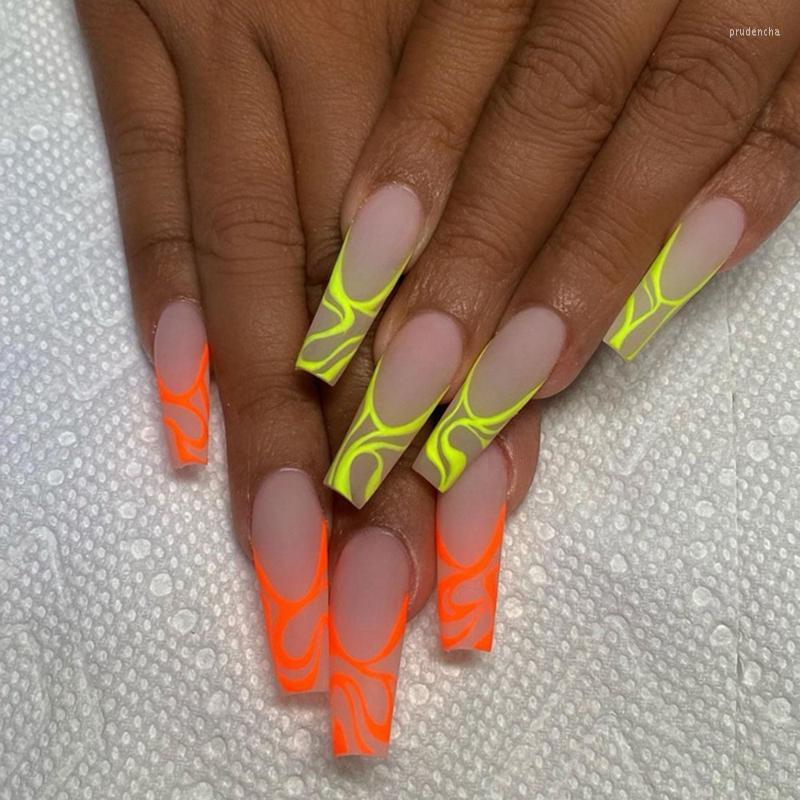 False Nails 24Pcs/Box Fluorescent Ballerina With Design Detachable Manicure Patches Press On Coffin Full Cover Fake Nail Prud22, 01
False Nails 24Pcs/Box Fluorescent Ballerina With Design Detachable Manicure Patches Press On Coffin Full Cover Fake Nail Prud22, 01